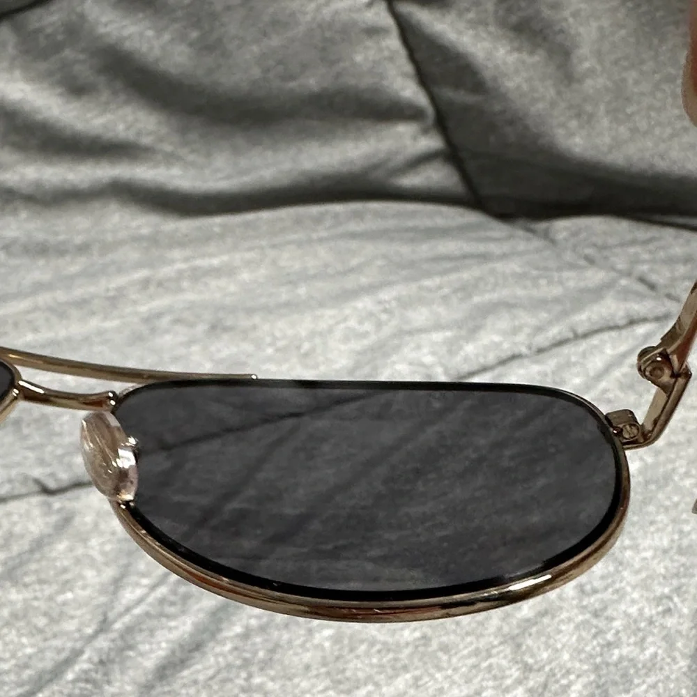 Jimmy Choo Essy J5GM9 Gold Frame Sunglasses with Black Polorized Lenses‎